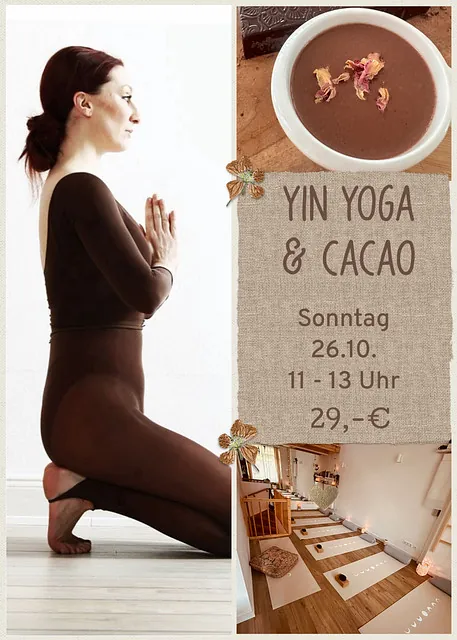 Flyer Yin Yoga & Cacao 26.11.25